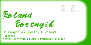 roland bortnyik business card